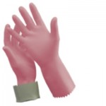 PINK RUBBER GLOVES (PAIR) - SIZE 7